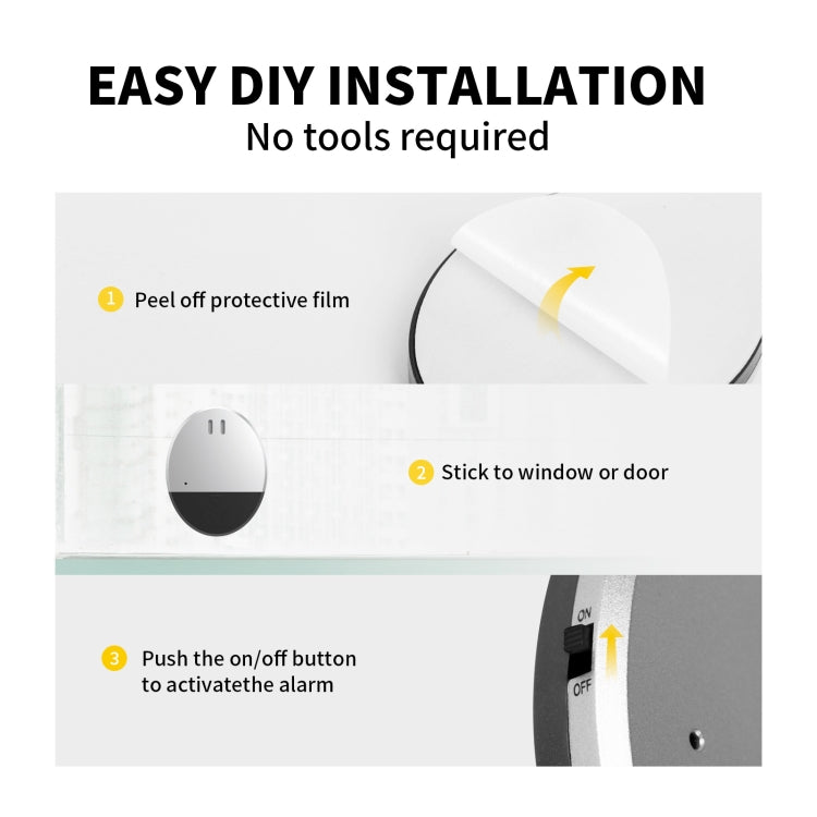 Ultra-slim Round Door / Window Alert Detect Vibration Sensor Alarm for Home Alarms Security Ultra-slim Round Door / Window Alert Detect Vibration Sensor Alarm for Home Alarms Security